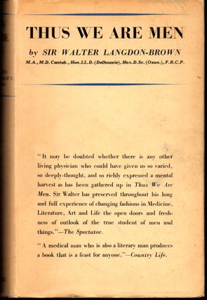 Item #25830 Thus We Are Men. Walter Langdon-Brown