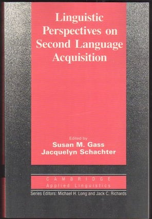 Item #27745 Linguistic Perspectives on Second Language Acquisition (Cambridge Applied...