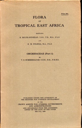 Item #27908 Flora of Tropical East Africa: Orchidaceae, Part 1. V. S. Summerhayes