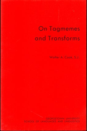 Item #28266 On Tagments and Transforms. Walter A. Cook