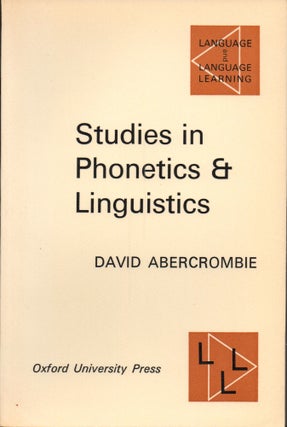 Item #28542 Studies in Phonetics and Linguistics. David Abercrombie
