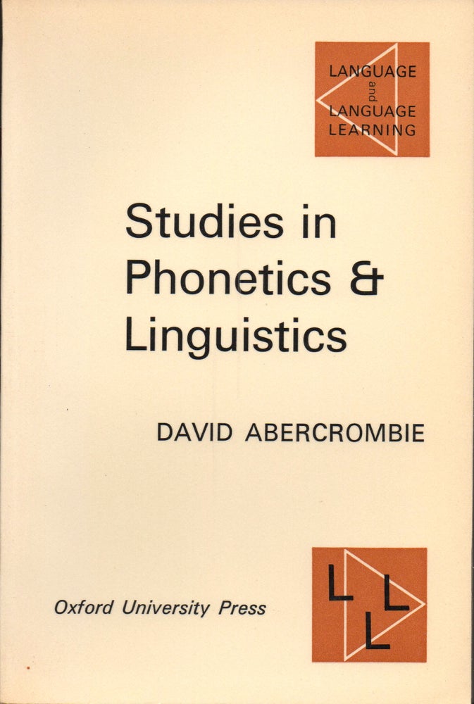 Item #28542 Studies in Phonetics and Linguistics. David Abercrombie.