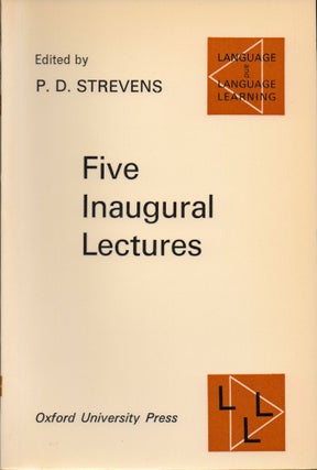 Item #28544 Five Inaugural Lectures. P. D. Strevens