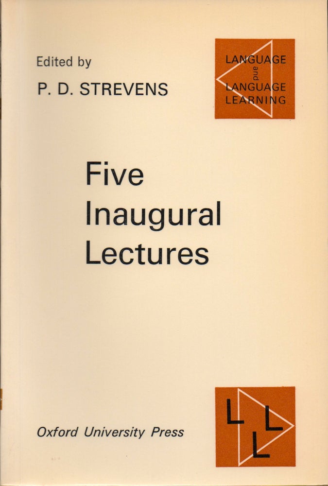 Item #28544 Five Inaugural Lectures. P. D. Strevens.