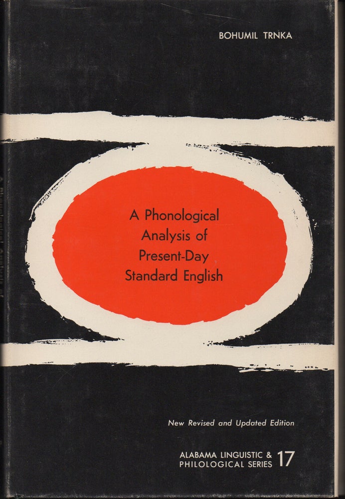 Item #28634 A Phonological Analysis of Present Day Standard English. Bohumil Trnka.