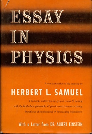 Item #29850 Essay in Physics. Herbert L. Samuel
