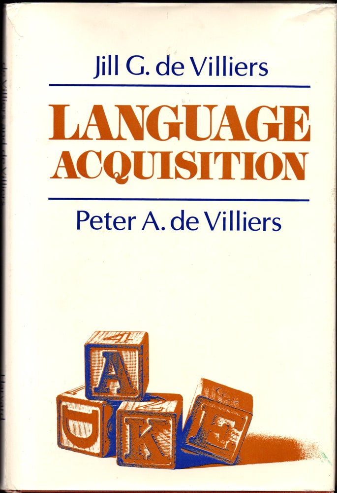 Item #30075 Language Acquisition. Peter A. de Villiers.