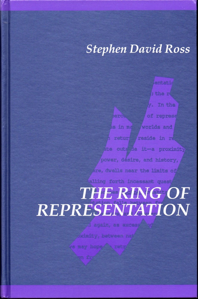 Item #30175 The Ring of Representation. Stephen David Ross.