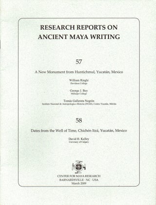 Item #30648 Research Reports on Ancient Maya Writing 57 & 58: A New Monument From Huntichmul,...