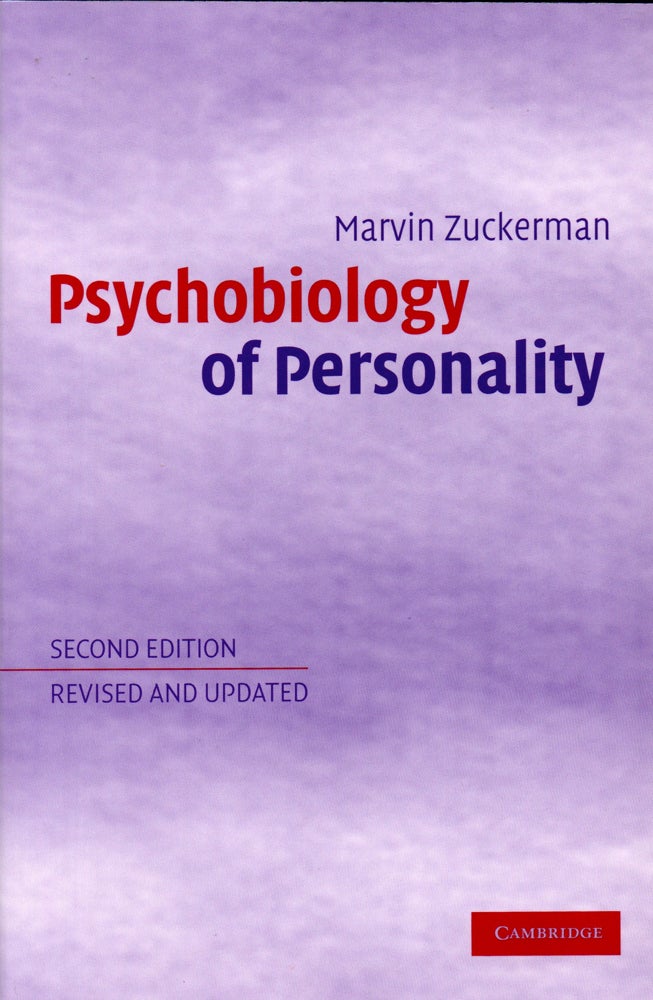 Item #31967 Psychobiology of Personality. Marvin Zuckerman.