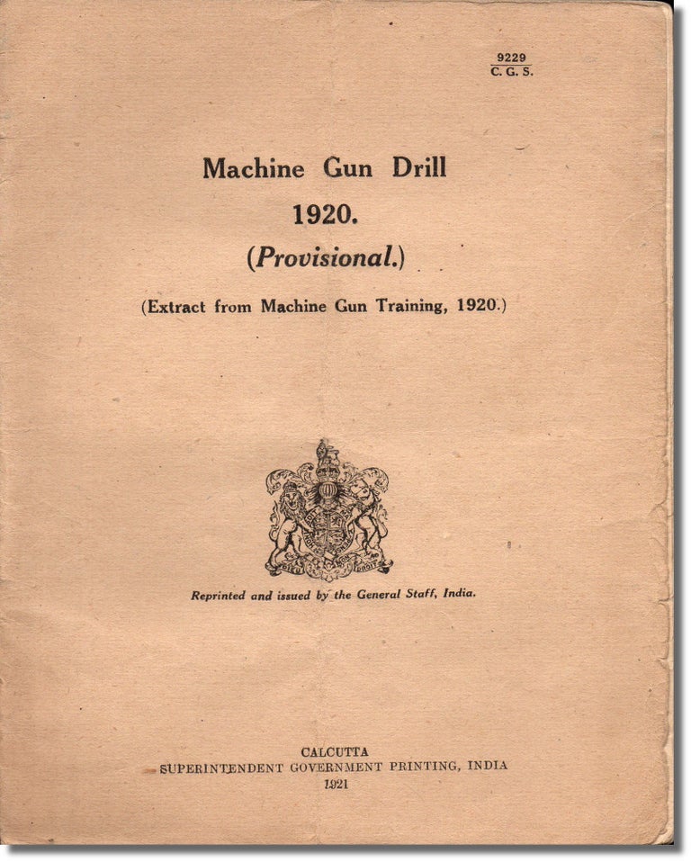 Item #32145 Machine Gun Drill 1920. (Provisional) (Extract from Machine Gun Training, 1920)