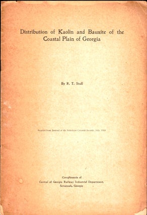 Item #33965 Distribution of Kaolin and Bauxite of the Coastal Plain of Georgia. R. T. Stull