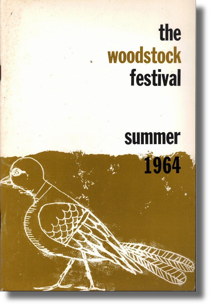 Item #34385 Woodstock Festival of Music and Art Summer, 1964 Program Guide. Woodstock Festival of Music and Art.