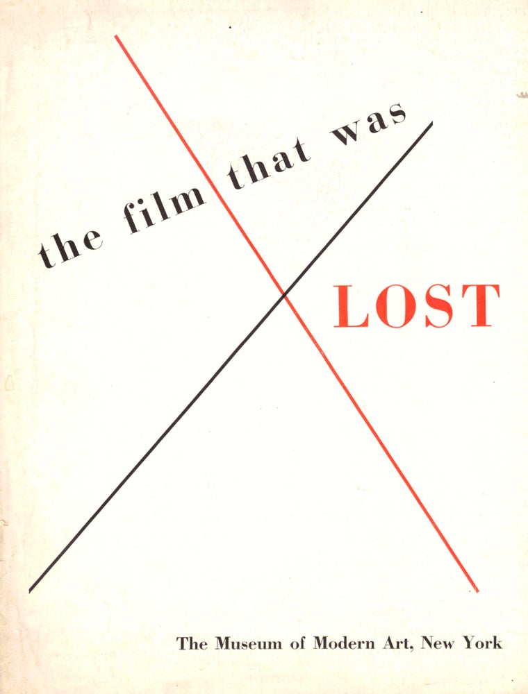 Item #35235 The Film That Was Lost. Richard Griffith.