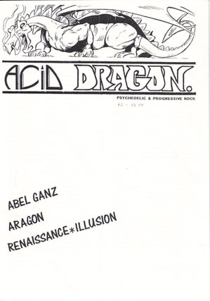 Item #35616 Acid Dragon: Psychedlic and Progressive Rock Issue Number 2. Andre-Francois Ruaud,...