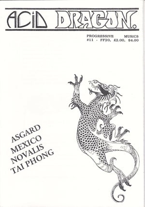 Item #35624 Acid Dragon: Progressive Musics Issue Number 11. Andre-Francois Ruaud, Thierry...
