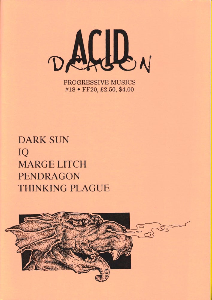 Item #35631 Acid Dragon: Progressive Musics Issue Number 18. Andre-Francois Ruaud, Thierry Sportouche.