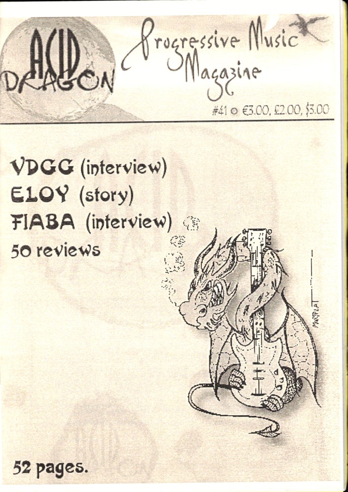 Item #35654 Acid Dragon: Progressive Music Issue Number 41. Thierry Sportouche.