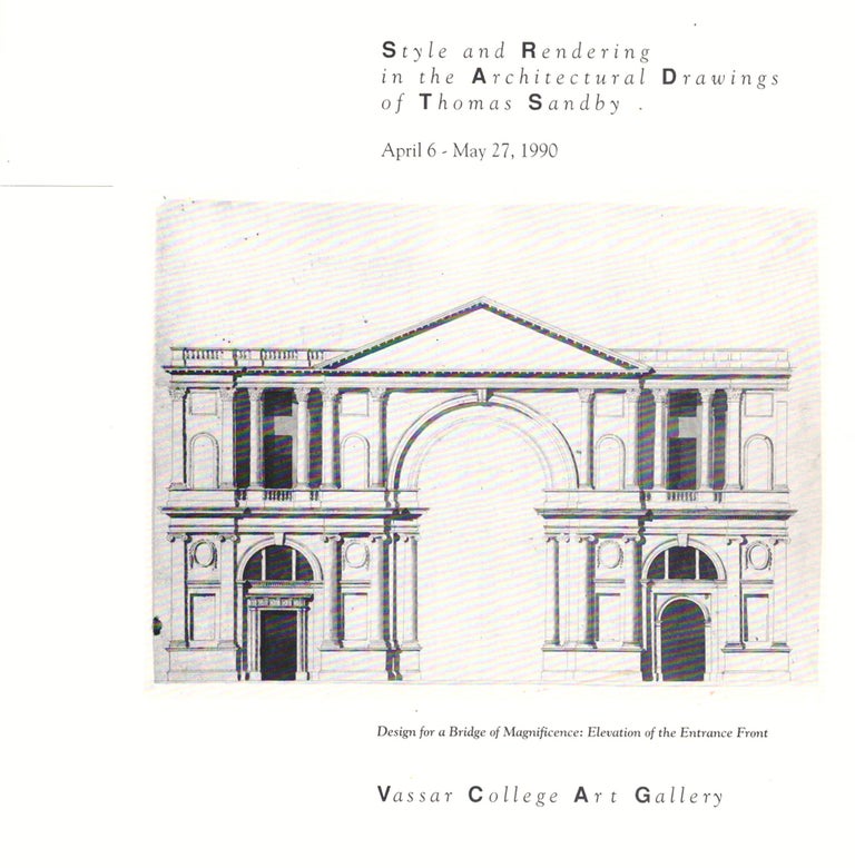 Item #35846 Style and Rendering in the Architectural Drawings of Thomas Sandby. Brian Lukacher, Nicholas Adams.