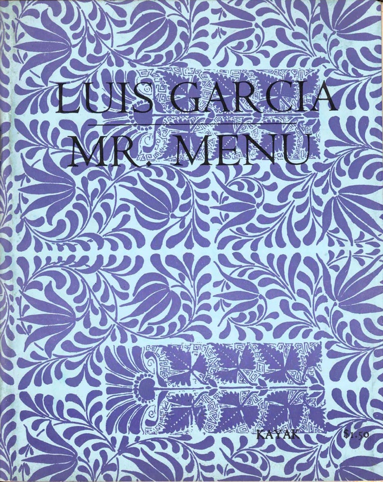 Item #37315 Mr. Menu: Poems and Drawings. Luis Garcia.