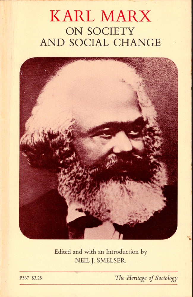 Item #37354 On Society and Social Change. Karl Marx.