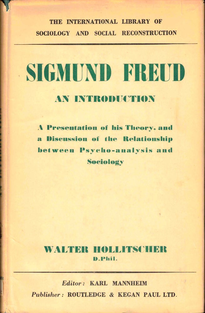 Item #38016 Sigmund Freud: An Introduction. Walter Hollitscher.