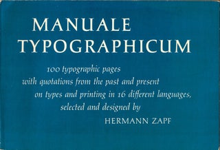 Item #39626 Manuale Typographicum. Hermann Zapf