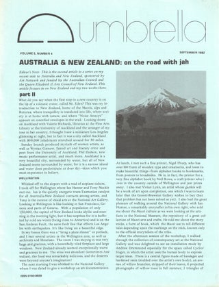Item #41738 Umbrella Volume Five, Number Four September, 1982. Judith Hoffberg