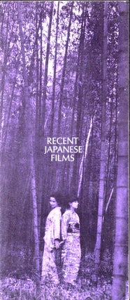 Item #41797 Recent Japanese Films. Donald Richie