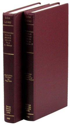 Item #46731 Index of Bedfordshire Probate Records 1484-1858 [Two Volume Set]. Alan F. Cirket