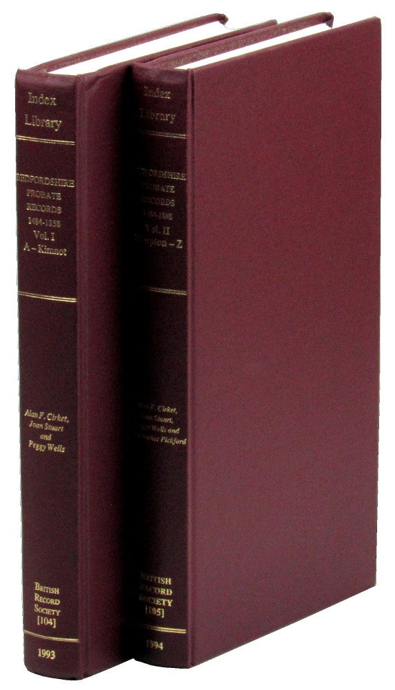Item #46731 Index of Bedfordshire Probate Records 1484-1858 [Two Volume Set]. Alan F. Cirket.