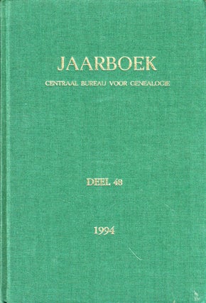 Item #46985 Jaarboek Van Het Centraal Bureau Voor Genealogie en Het Iconographisch Bureau Deel 48