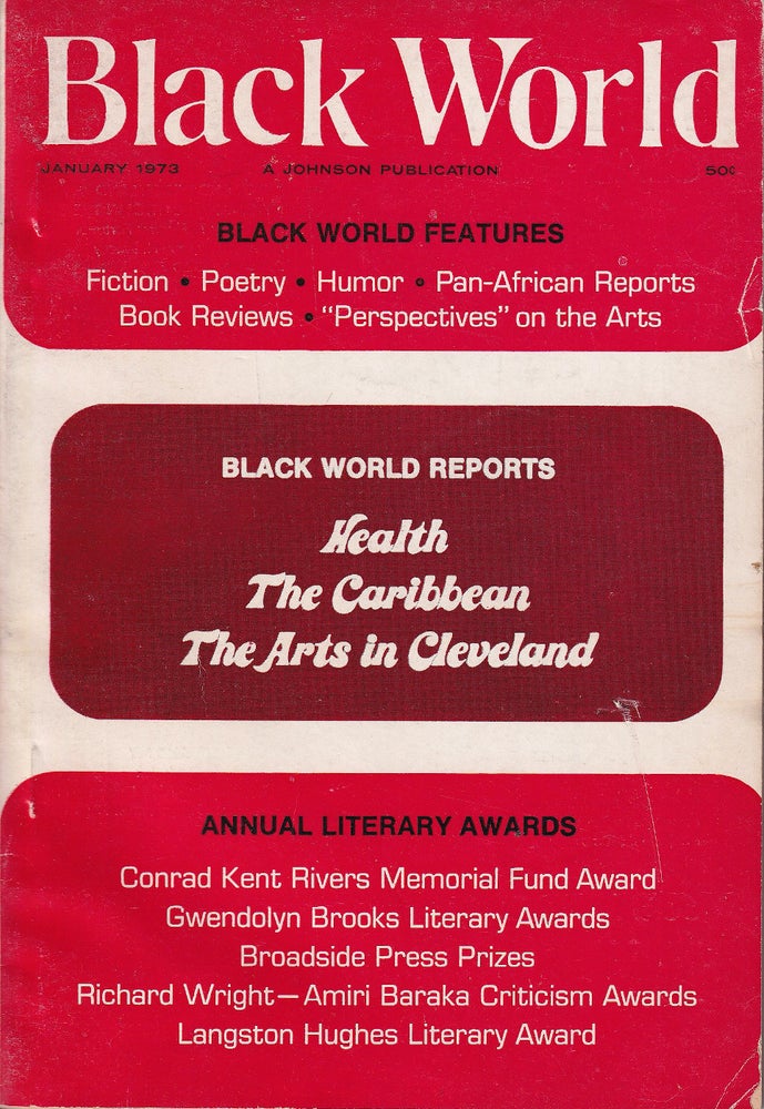 Item #47084 Black World, Vol. XXII, no. 3, January 1973. John H. Johnson.