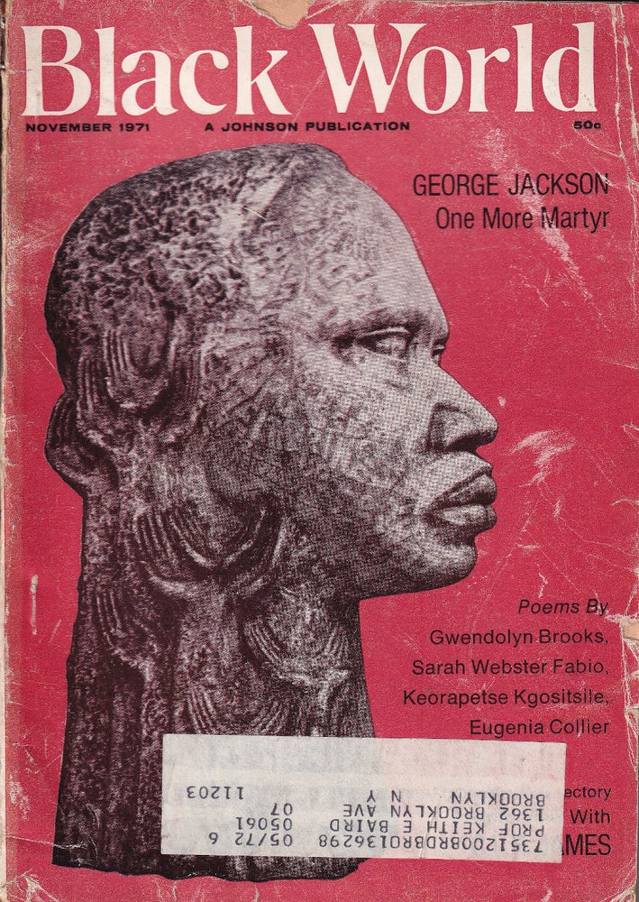 Item #47102 Black World, Vol. XXI, no. 1, November 1971. John H. Johnson.