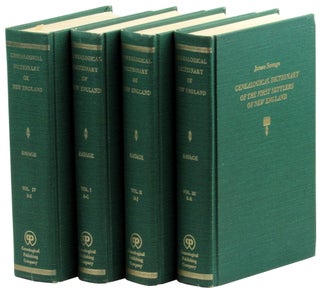 Item #47480 Genealogical Dictionary of the First Settlers of New England, Showing Three...