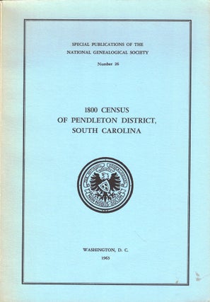 Item #47488 1800 Census of Pendleton District, South Carolina. William C. Stewart