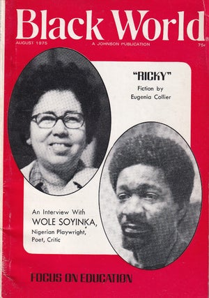 Item #47622 Black World, Vol. XXIV, no. 10, August 1975. John H. Johnson