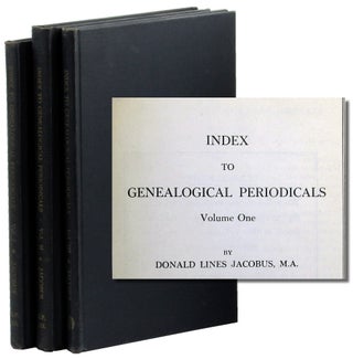 Item #47686 Index to Genealogical Periodicals [Three Volume Set]. Donald Lines Jacobus