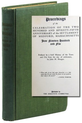 Item #48028 Proceedings of the Celebration of the Two Hundred and Seventy Fifth Anniversary of...