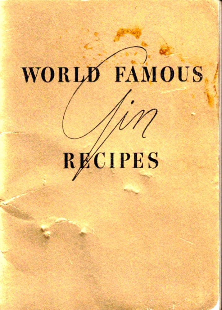 Item #49380 World Famous Gin Recipes. Gordon's Gin.
