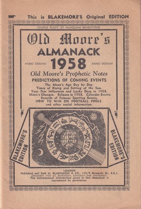 Item #49475 Old Moore's Almanack 1958. Blakemore, Co