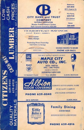 Item #49507 Johnson's 1974 Special Residential Edition of the Albion, Michigan City Directory....
