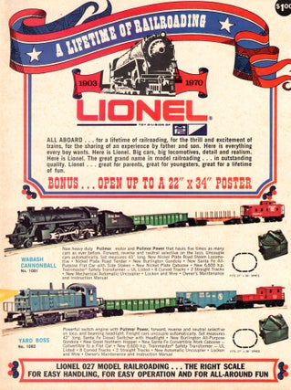 Item #49852 Lionel Electric Trains 1970 Catalog. Lionel Corporation