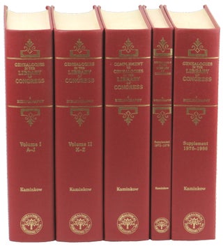 Item #50375 Genealogies in the Library of Congress: A Bibliography [Five Volume Set]. Marion J....