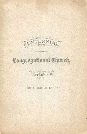 Item #50730 Centennial Celebration of the Congregational Church in Newport, N.H. October 28,...
