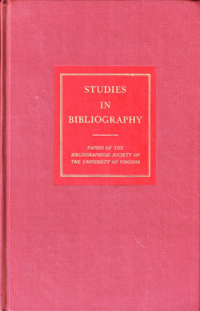 Item #50940 Studies in Bibliography: Papers of the Bibliographical Society of the University of Virginia Volume Twenty Eight. Fredson Bowers.