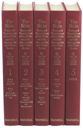 Item #51053 The Bible: Texts and Translations of the Bible and the Apocrypha and Their Books from...