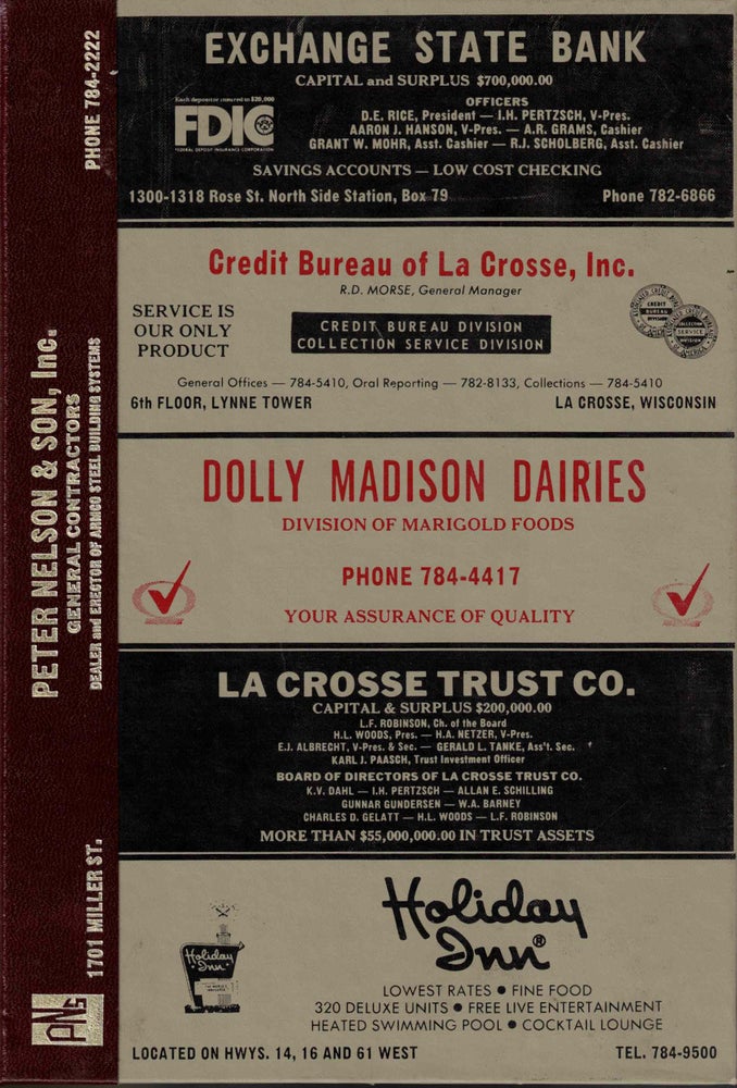Item #52515 Wright's La Crosse (La Crosse County, Wis.) City Directory 1971. Wright Directory Co.