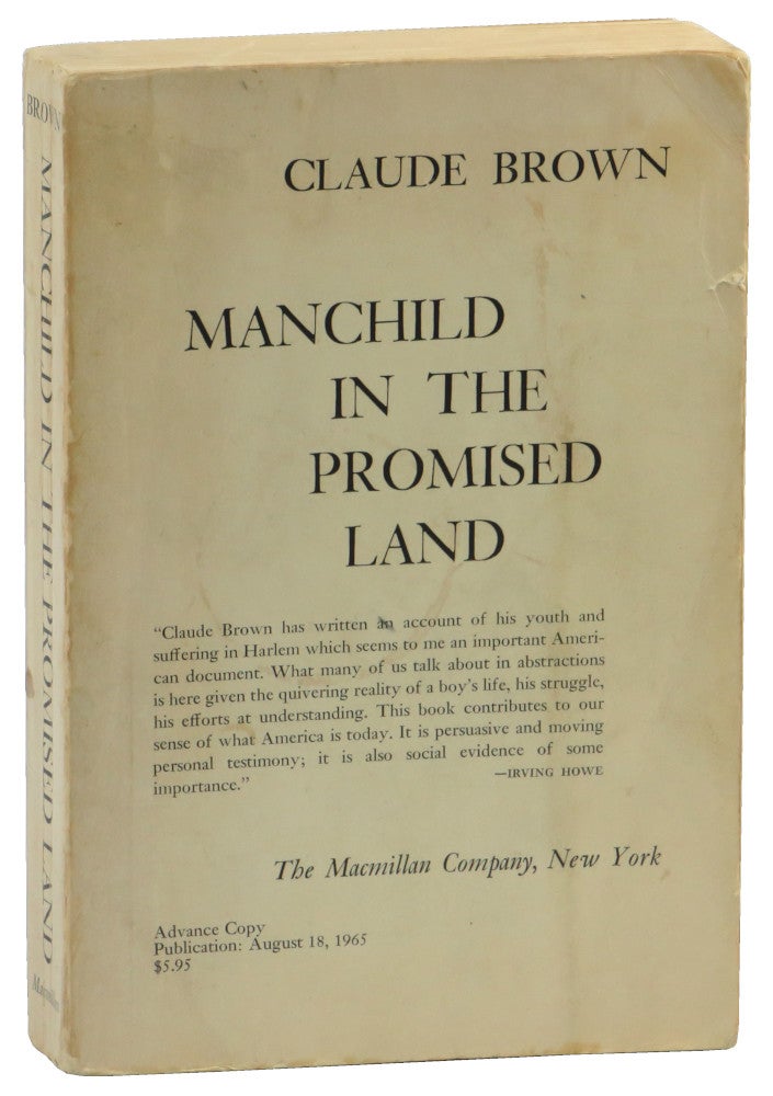 Item #53454 Manchild in the Promised Land [Advance Copy]. Claude Brown.