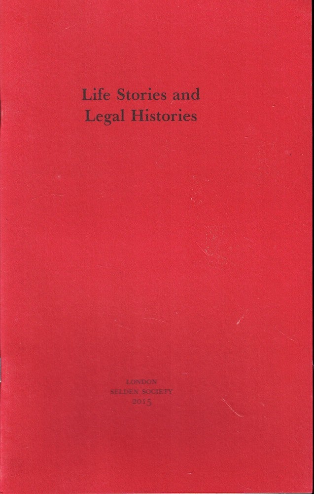 Item #53754 Life Stories and Legal Histories. William Cornish.